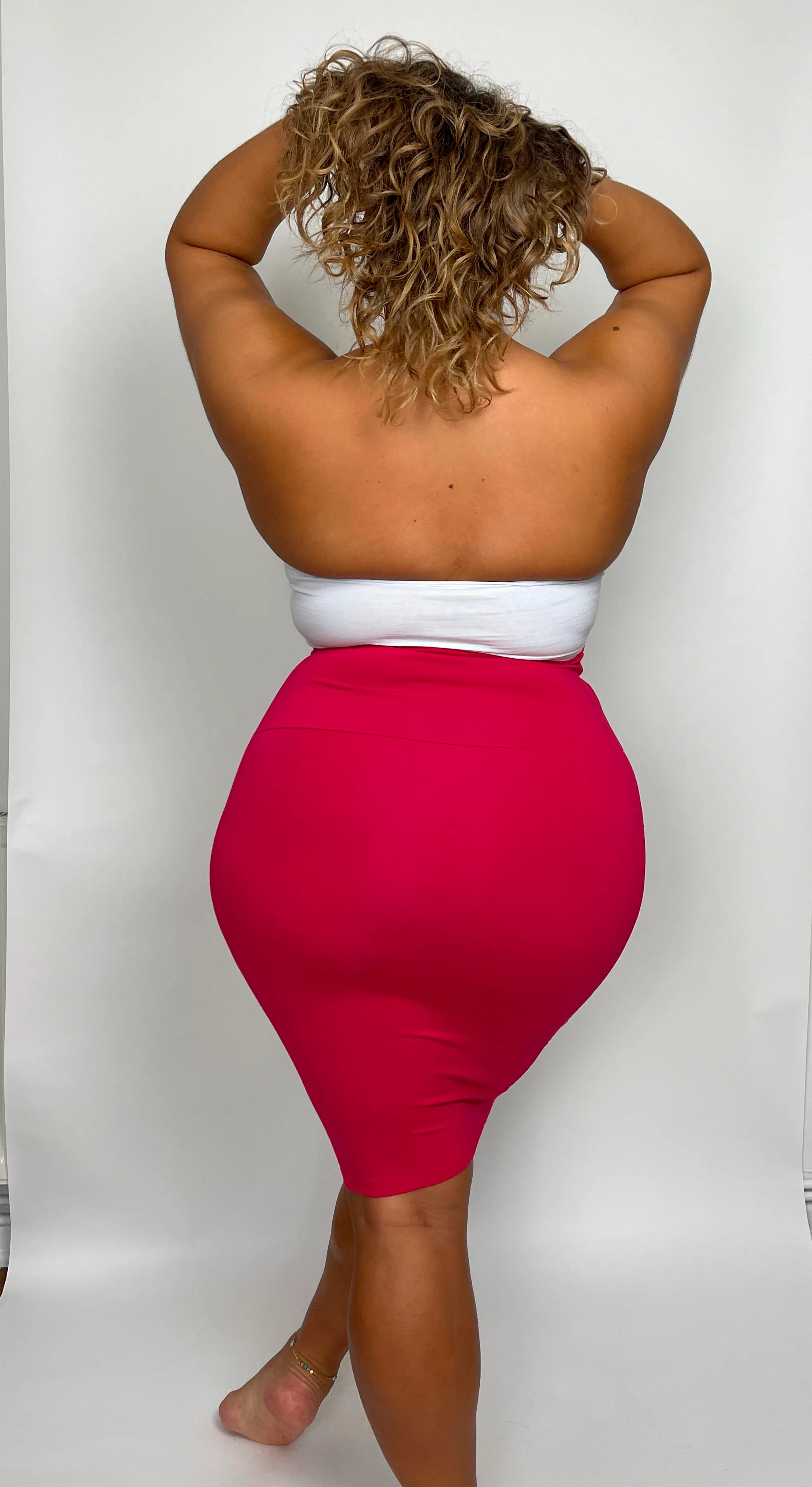 Favell Pencil Skirt In Fuchsia sold by Manners London product image thumbnail 3