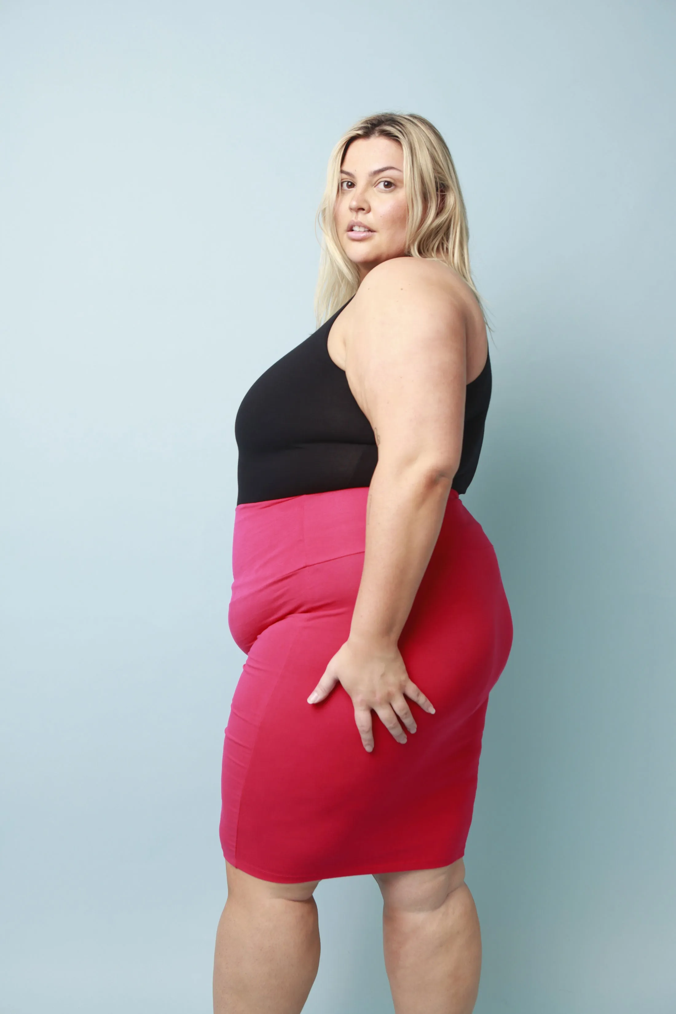 Favell Pencil Skirt In Fuchsia sold by Manners London product image thumbnail 5