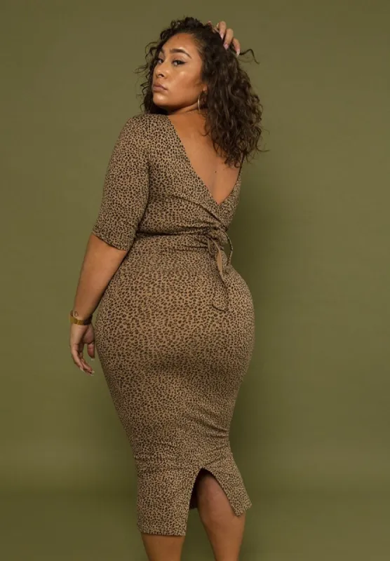 Favell Midi Skirt in Classic Leopard sold by Manners London