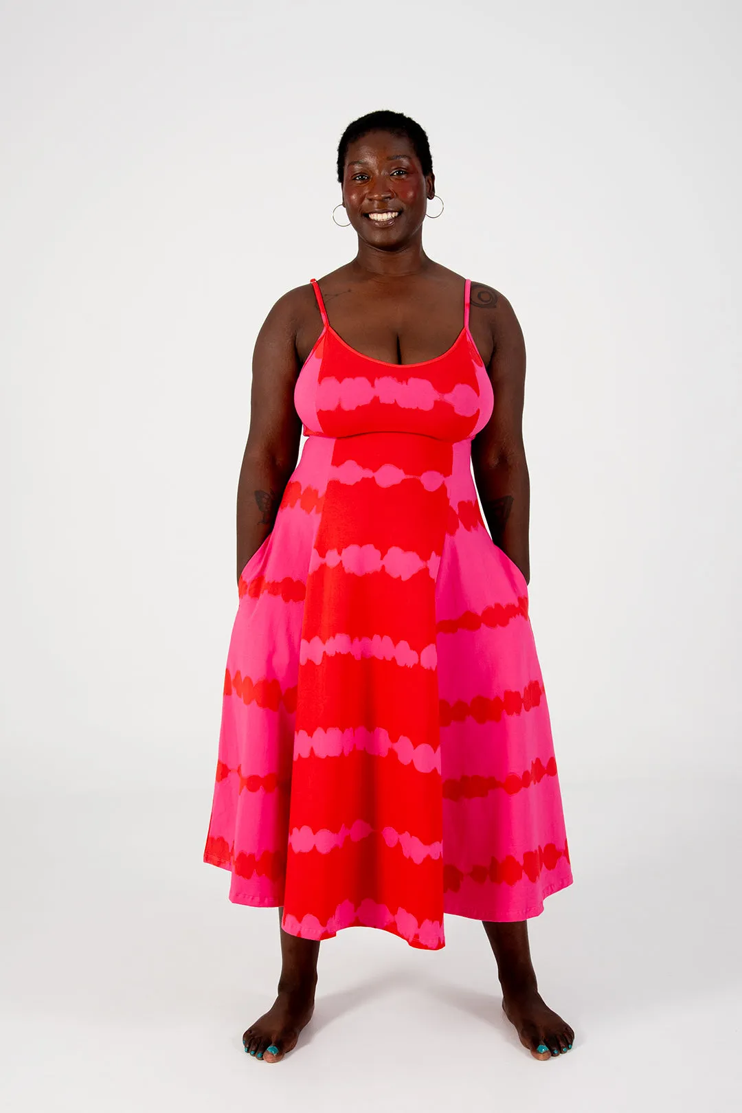 Asri Dress Midi in All the Pinks sold by Manners London product image thumbnail 3