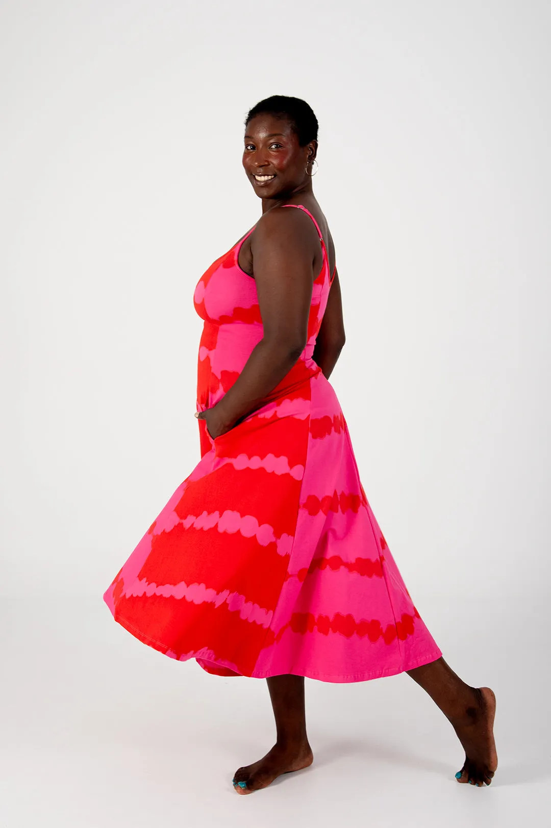 Asri Dress Midi in All the Pinks sold by Manners London product image thumbnail 4