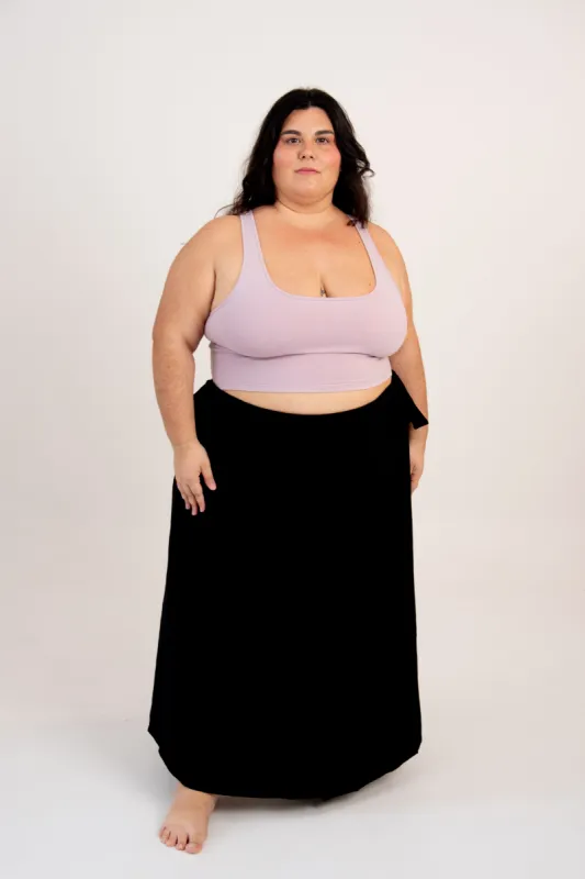 Shinni Neck Crop Tank Top In Violet Ice sold by Manners London