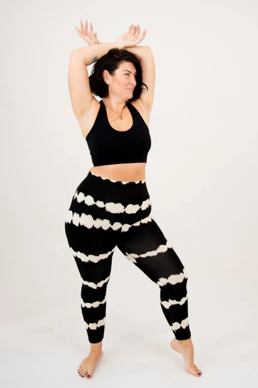 Super High Waist Tib Pant In Blot Black sold by Manners London