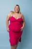 Saffi Midi Dress in Fuchsia sold by Manners London