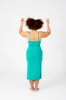 Saffi Midi Dress In Teal sold by Manners London
