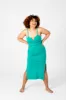 Saffi Midi Dress In Teal sold by Manners London
