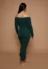 Baza Midi Dress in Forest Green sold by Manners London