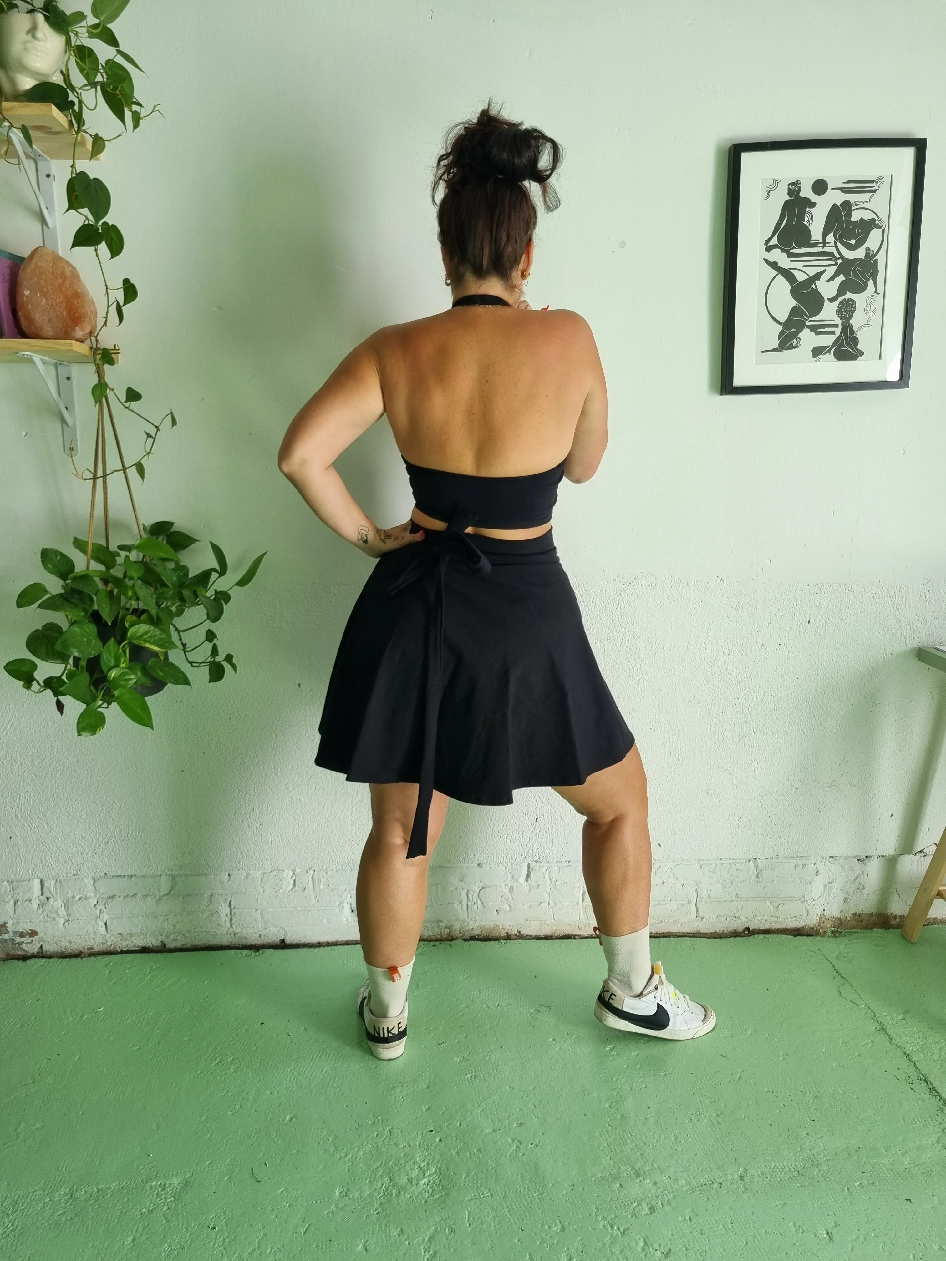 Wrap Mini Skirt in Black sold by Manners London product image thumbnail 2