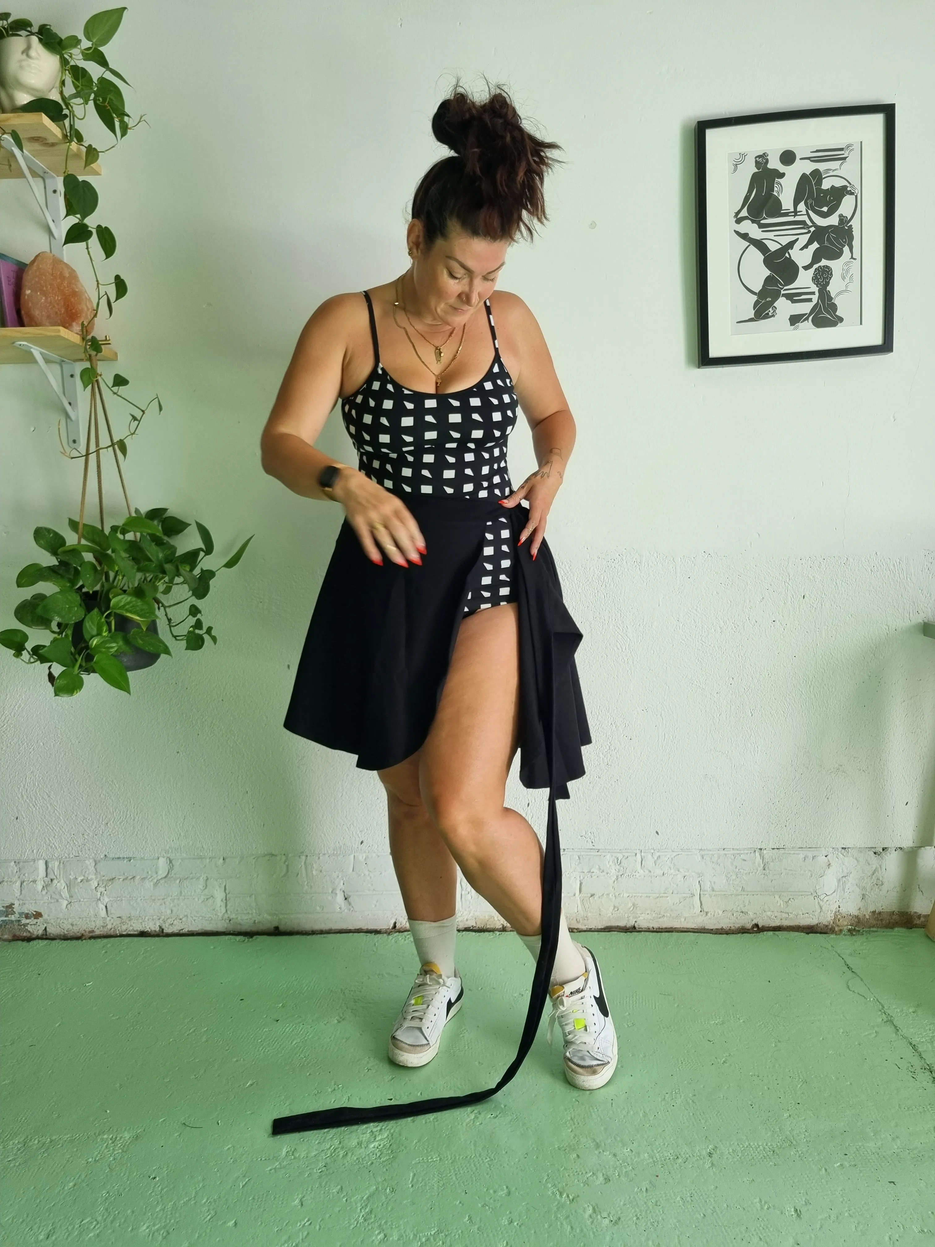 Wrap Mini Skirt in Black sold by Manners London product image thumbnail 3