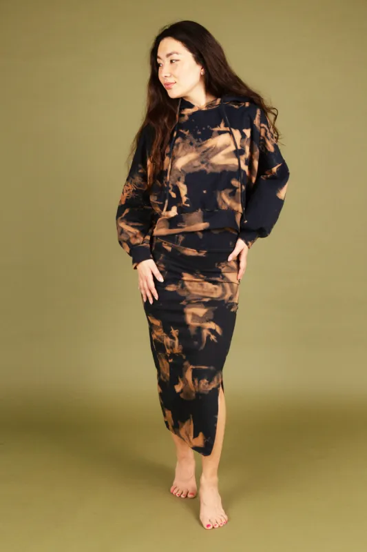 Split Midi Skirt in Acid Wash sold by Manners London