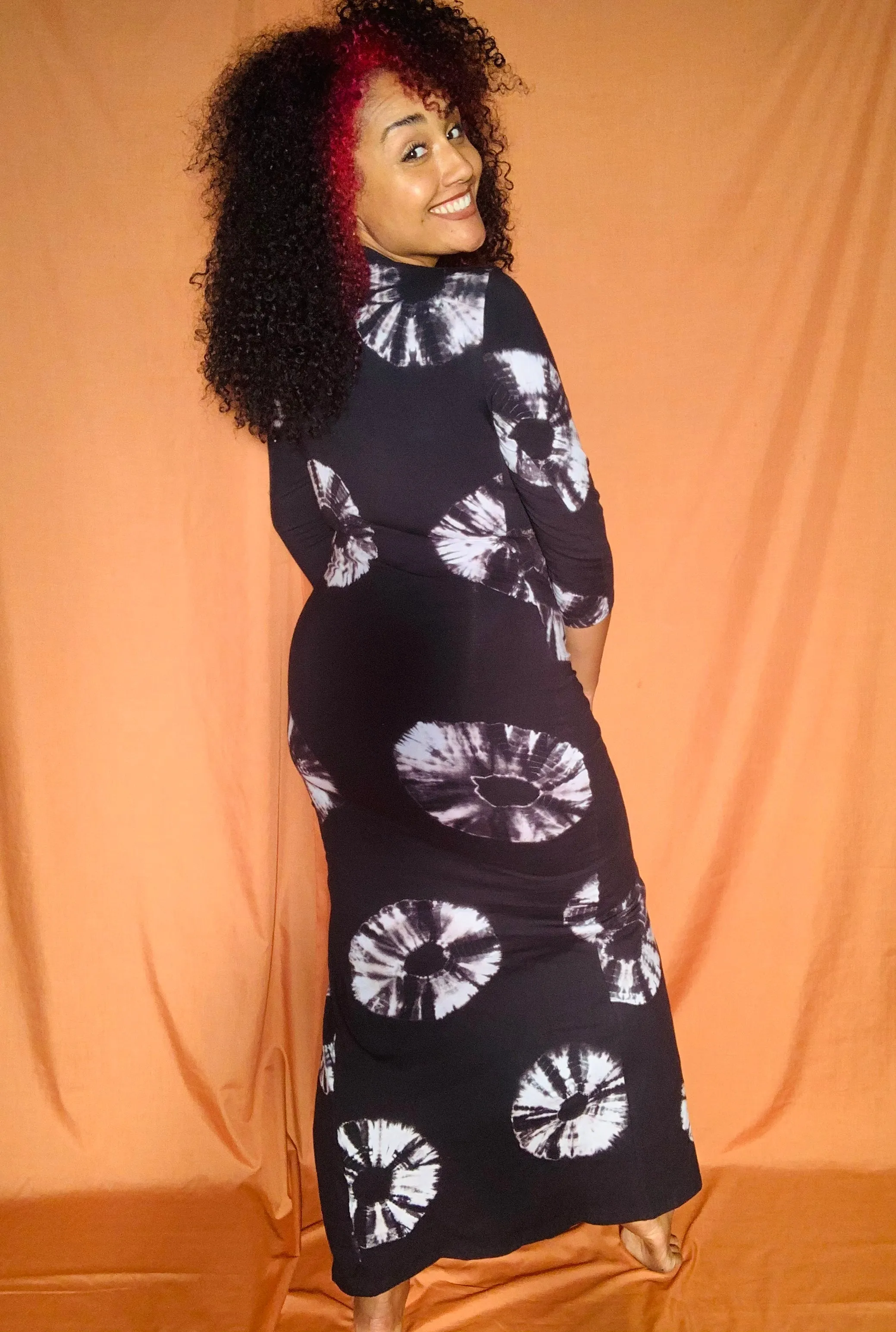 Zaba Maxi Dress in Shibori sold by Manners London product image thumbnail 4