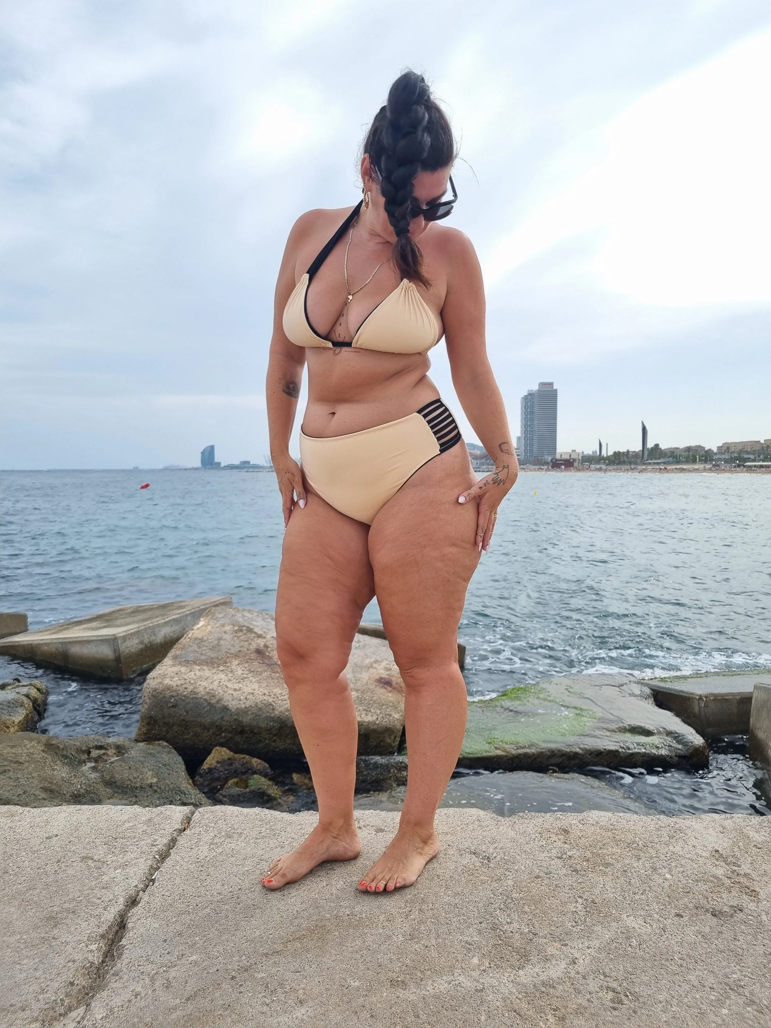 Cheeky Reversible High Waist In Peach Nights sold by Manners London product image thumbnail 4