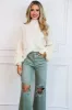 Asher Balloon Sleeve Sweater: Ivory sold by Bella and Bloom