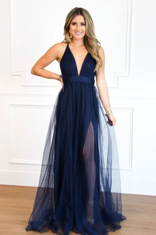 RESTOCK: Forever Love Maxi Dress: Navy sold by Bella and Bloom