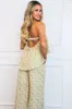 Tinsley Printed Wide Leg Pants: Light Green/Cream sold by Bella and Bloom