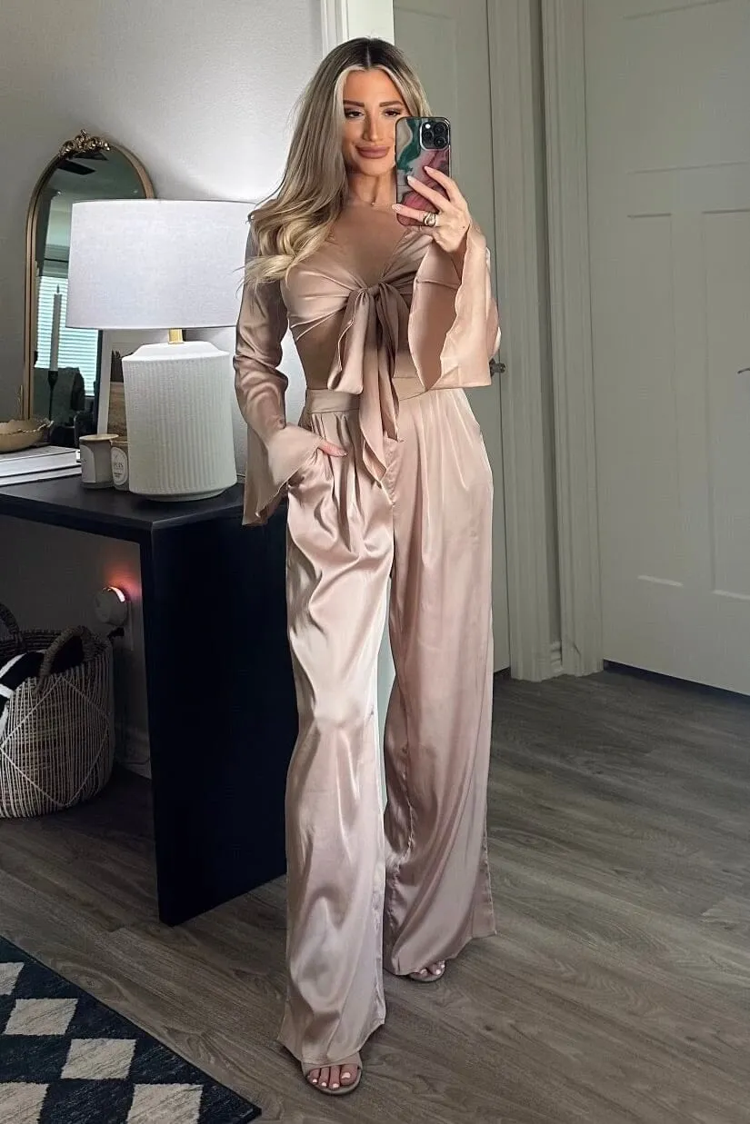 Yours Truly Two Piece Set: Champagne sold by Bella and Bloom