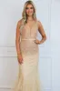 Iris Embellished Feather Mermaid Formal Dress: Gold sold by Bella and Bloom