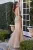 Iris Embellished Feather Mermaid Formal Dress: Gold sold by Bella and Bloom