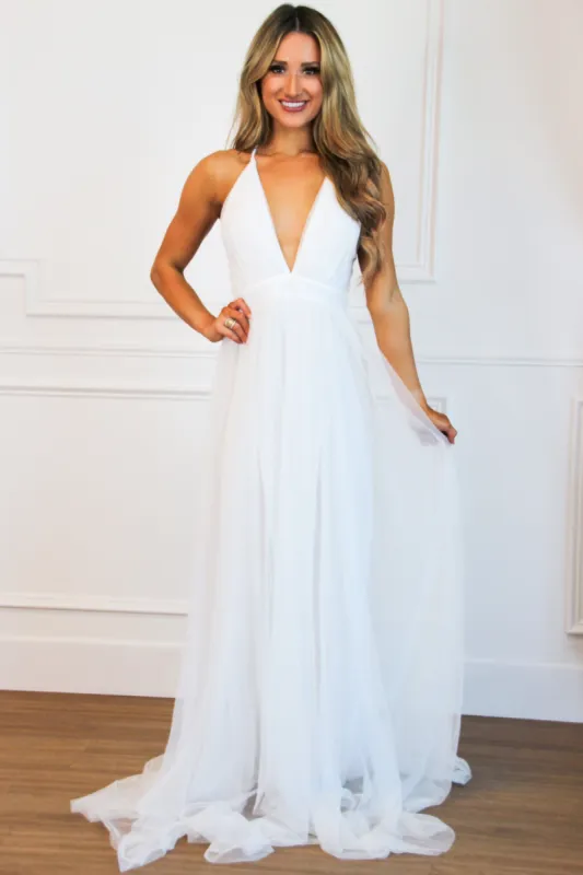 Forever Love Maxi Dress: White sold by Bella and Bloom