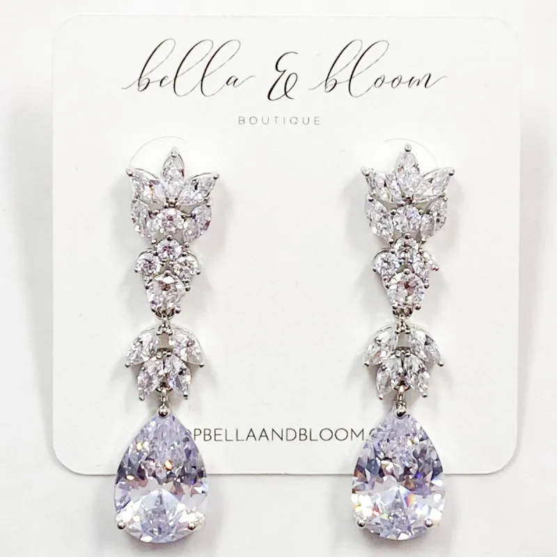 Elegant Affair Earrings: Silver sold by Bella and Bloom