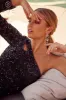 Glistening Beauty One Shoulder Sequin Formal Dress: Black sold by Bella and Bloom