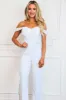 Brynn Off Shoulder Bustier Sequin Jumpsuit: Opal Iridescent sold by Bella and Bloom