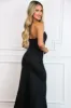 Kendal Strapless Ruffle Maxi Dress: Black sold by Bella and Bloom