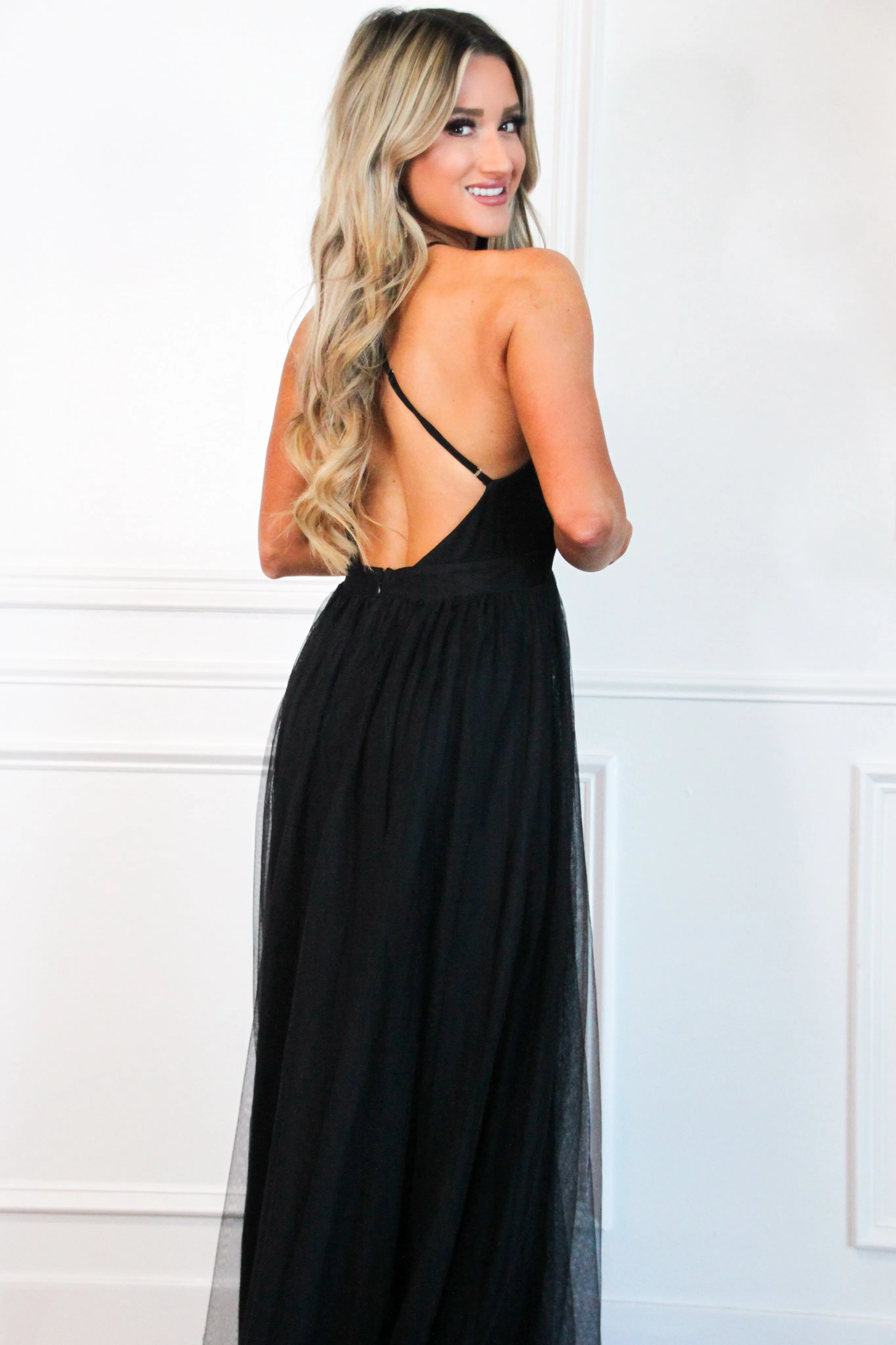 Forever Love Maxi Dress: Black sold by Bella and Bloom product image thumbnail 3