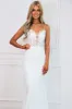 Halsey Lace Open Back Sparkly Formal Dress: White sold by Bella and Bloom