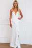 Saylor Ruffle Maxi Dress: White sold by Bella and Bloom