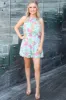 Catch Me By the Coast Floral Romper: Mint Multi sold by Bella and Bloom