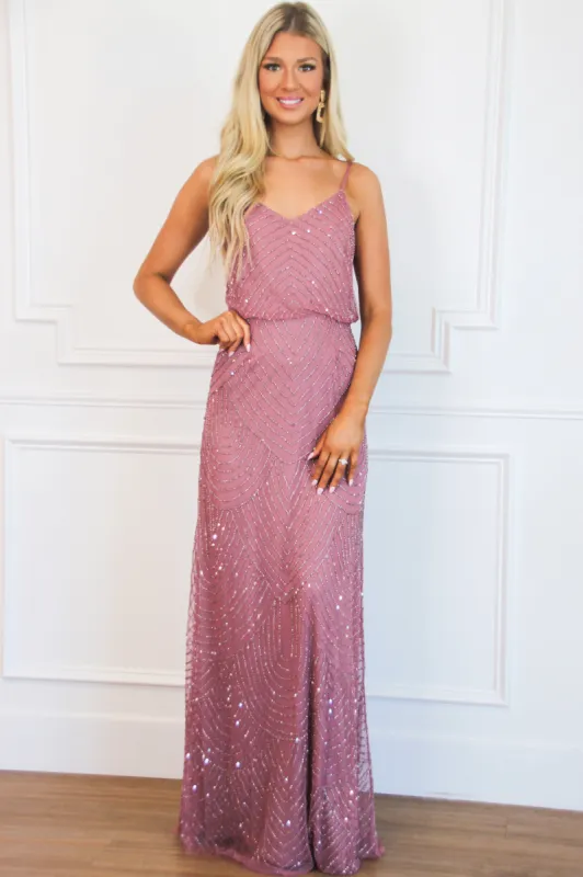 Fall Into You Beaded Formal Dress: DUSTY ROSE sold by Bella and Bloom