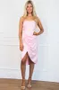 Delia Strapless Satin Dress: Light Pink sold by Bella and Bloom