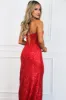 Marilyn Sequin Bustier Formal Dress: Red sold by Bella and Bloom