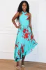 Caribbean Kiss Midi Dress: Aqua sold by Bella and Bloom