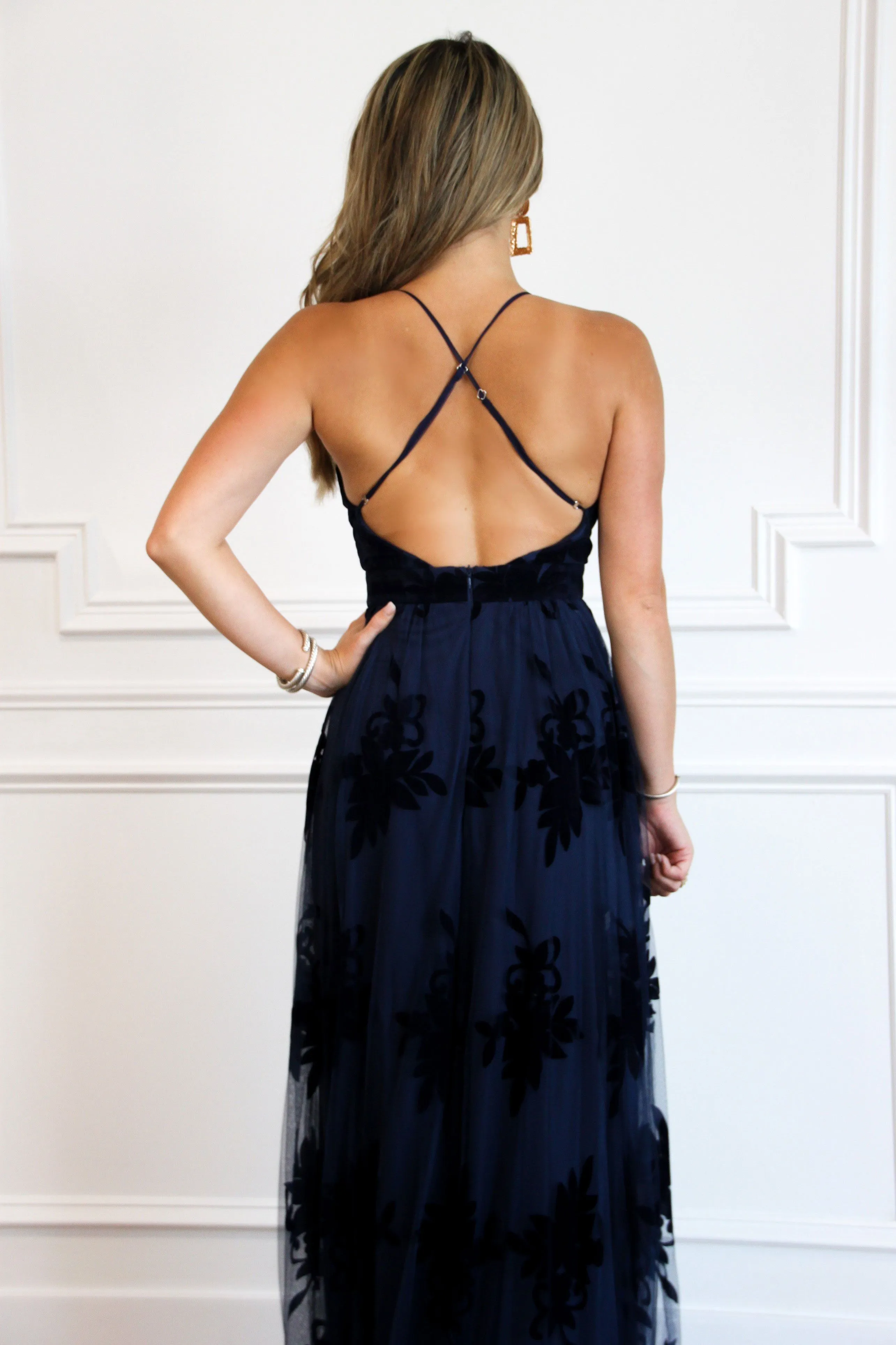 RESTOCK: Here Comes the Bride Maxi Dress: Navy sold by Bella and Bloom product image thumbnail 4