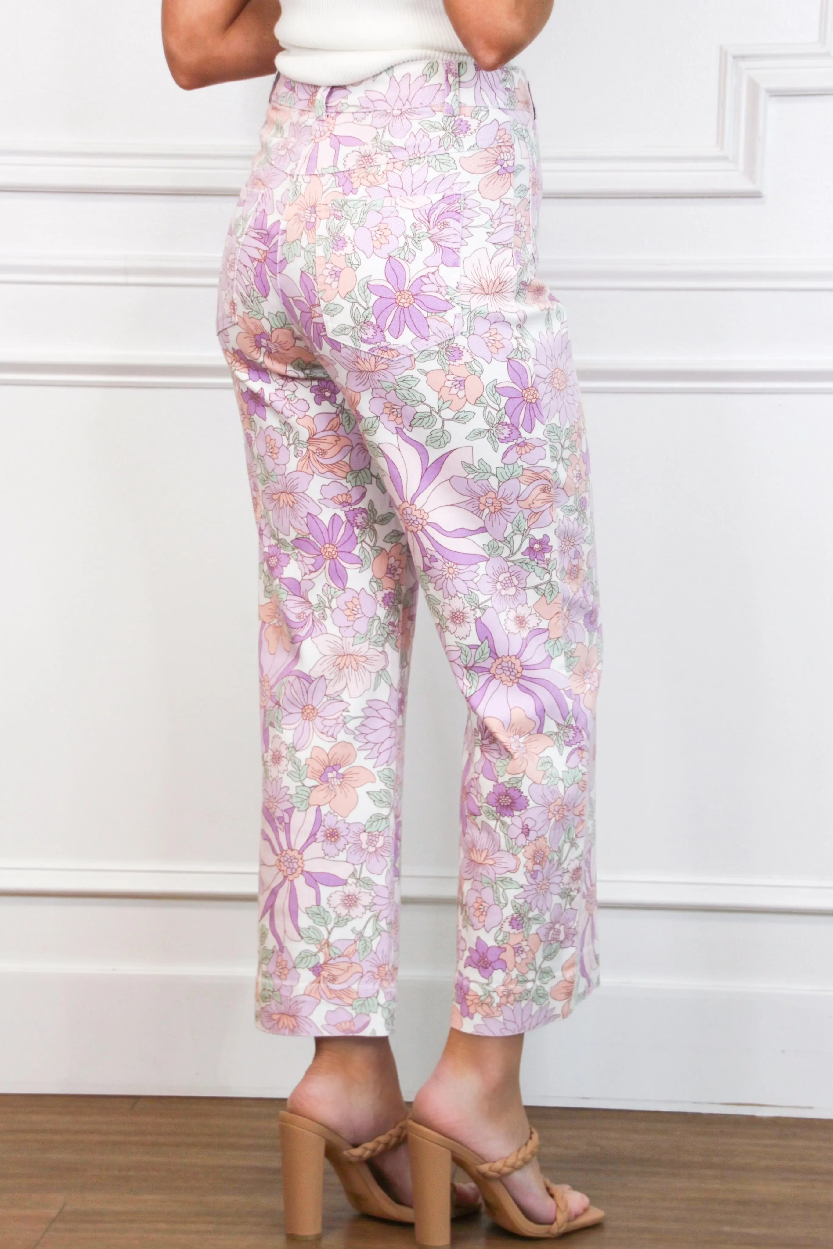 Floral Fantasy Pants: Lavender/White Multi sold by Bella and Bloom product image thumbnail 3