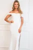 Ivanna Off Shoulder Ruffle Maxi Dress: White sold by Bella and Bloom