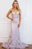 India Embellished Sparkly Bustier Feather Mermaid Formal Dress: Mauve sold by Bella and Bloom