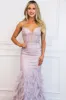 India Embellished Sparkly Bustier Feather Mermaid Formal Dress: Mauve sold by Bella and Bloom