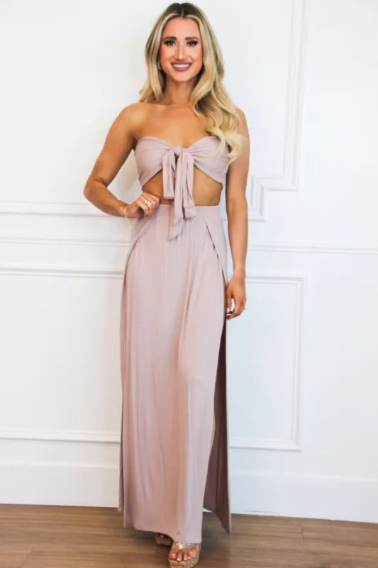 Naya Two Piece Set: Taupe sold by Bella and Bloom