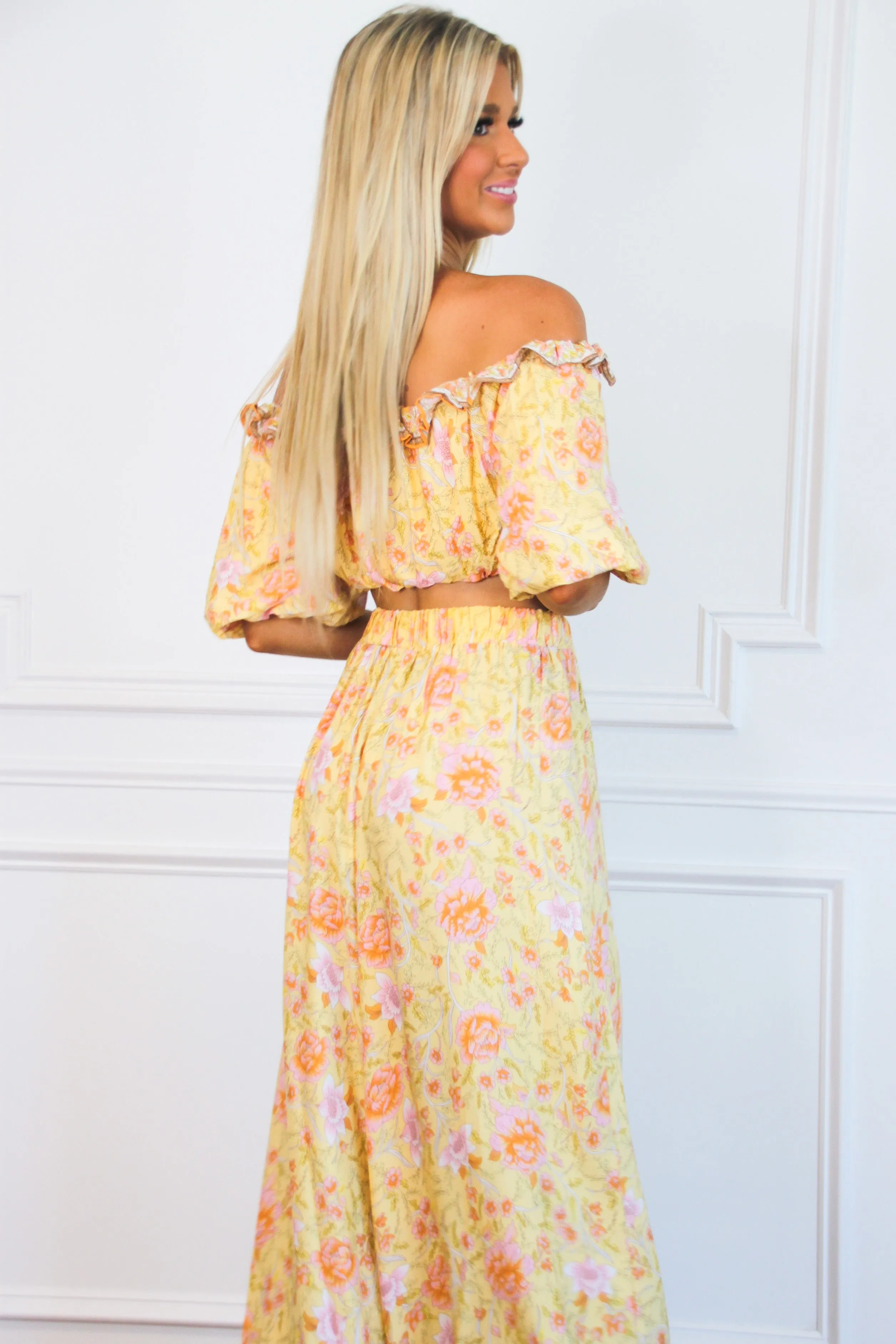 Feels Like Summer Two Piece Set: Yellow Multi sold by Bella and Bloom product image thumbnail 3