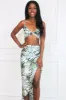 Palm Avenue Two Piece Set: Ivory/Green Multi sold by Bella and Bloom