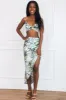 Palm Avenue Two Piece Set: Ivory/Green Multi sold by Bella and Bloom