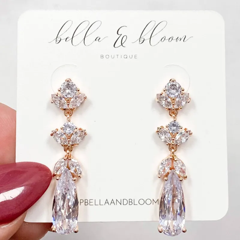 Mine All Mine Earrings: Rose Gold sold by Bella and Bloom