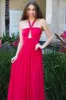 Misha Cutout Pleated Maxi Dress: Hot Pink sold by Bella and Bloom