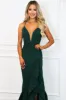 Keep Me in Mind Ruffle Maxi Dress: Emerald sold by Bella and Bloom