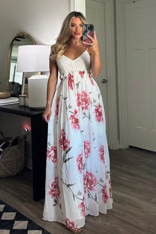 Love Me Tender Maxi Dress: Floral sold by Bella and Bloom