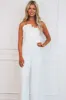 Wear Your Confidence Ruffle Strapless Jumpsuit: White sold by Bella and Bloom