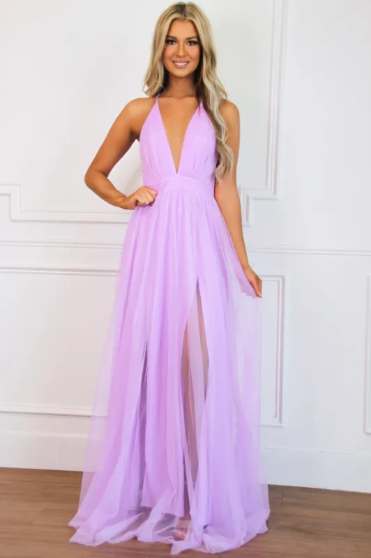 Forever Love Maxi Dress: Lavender sold by Bella and Bloom